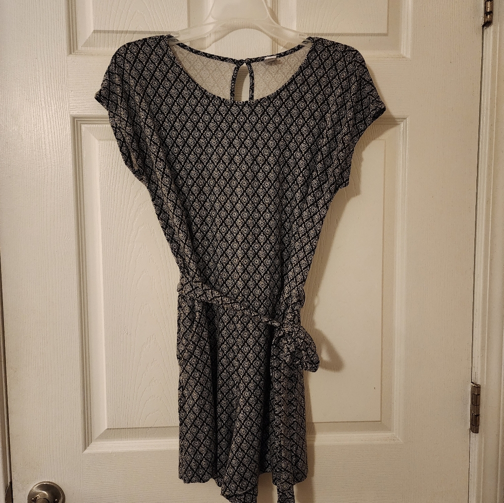 Black and White Patterned Dress